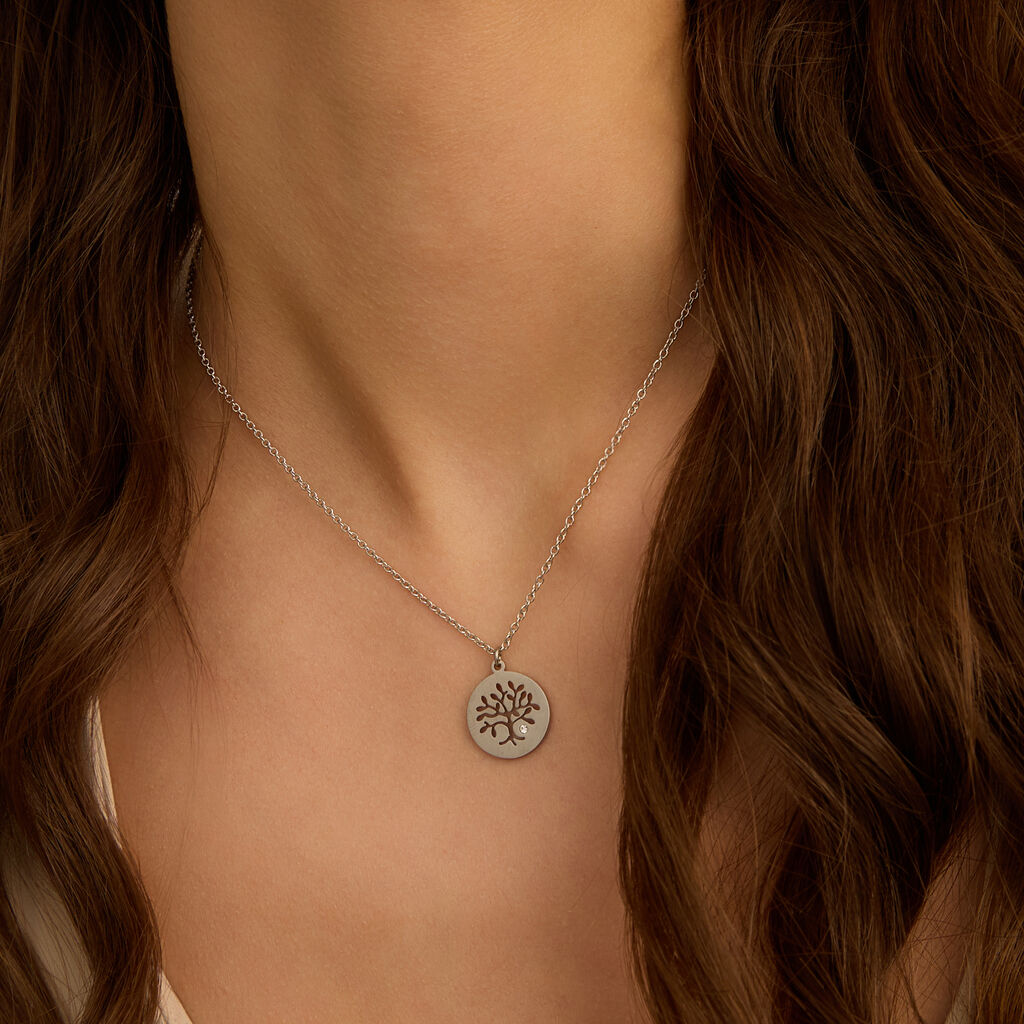 Collana Sunrise Acciaio Cristallo