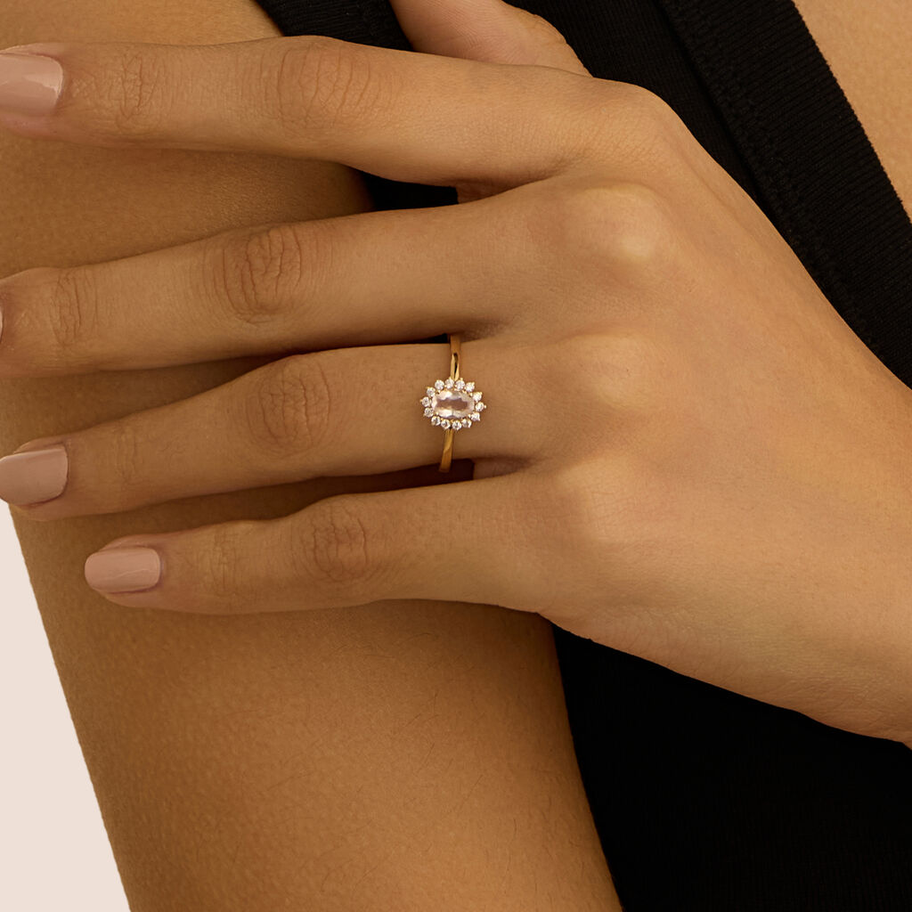 Anello Solitario Amélie Oro Giallo Quarzo Cubic Zirconia - Anelli con Pietre Donna | Stroili