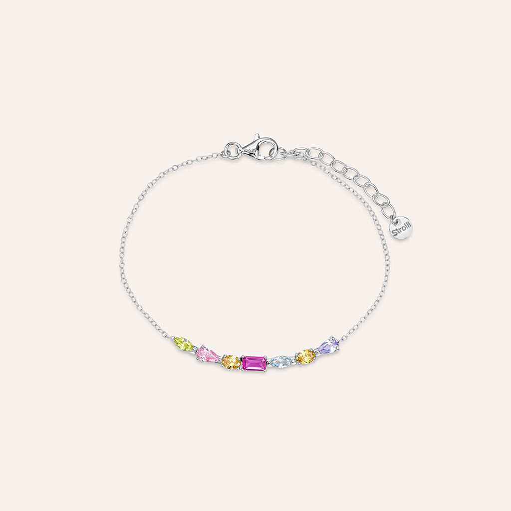 Bracciale Silver Rainbow Argento Rodiato Cubic Zirconia