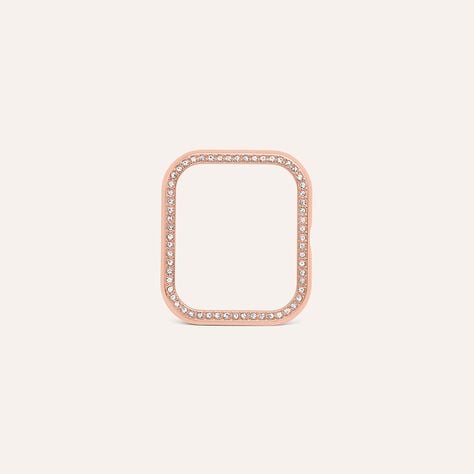Cover in Plastica Rosata con Cristalli Bianchi Compatibile con Stroili Smartwatch Square - Stroili Donna | Stroili