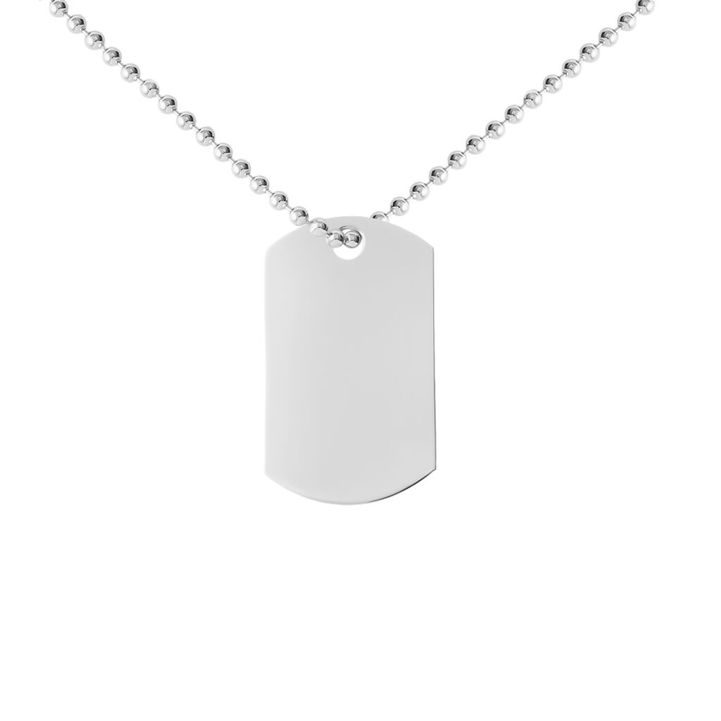 Collana Gentleman Argento Rodiato