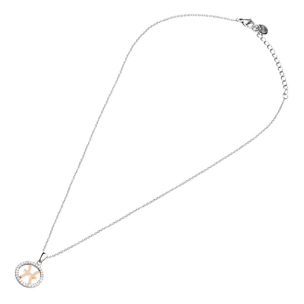 Collana Lady Chic Acciaio Bicolore Bianco / Rosa Cubic Zirconia - Collane Donna | Stroili