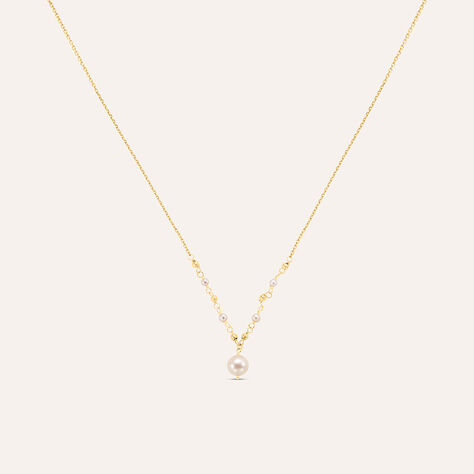 Collana Gabrielle Oro Giallo Perla D'Acqua Dolce - Collane Donna | Stroili