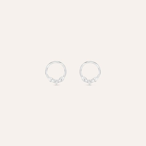 Orecchini Lobo Silver Elegance Argento Rodiato Cubic Zirconia - Orecchini a Lobo Donna | Stroili