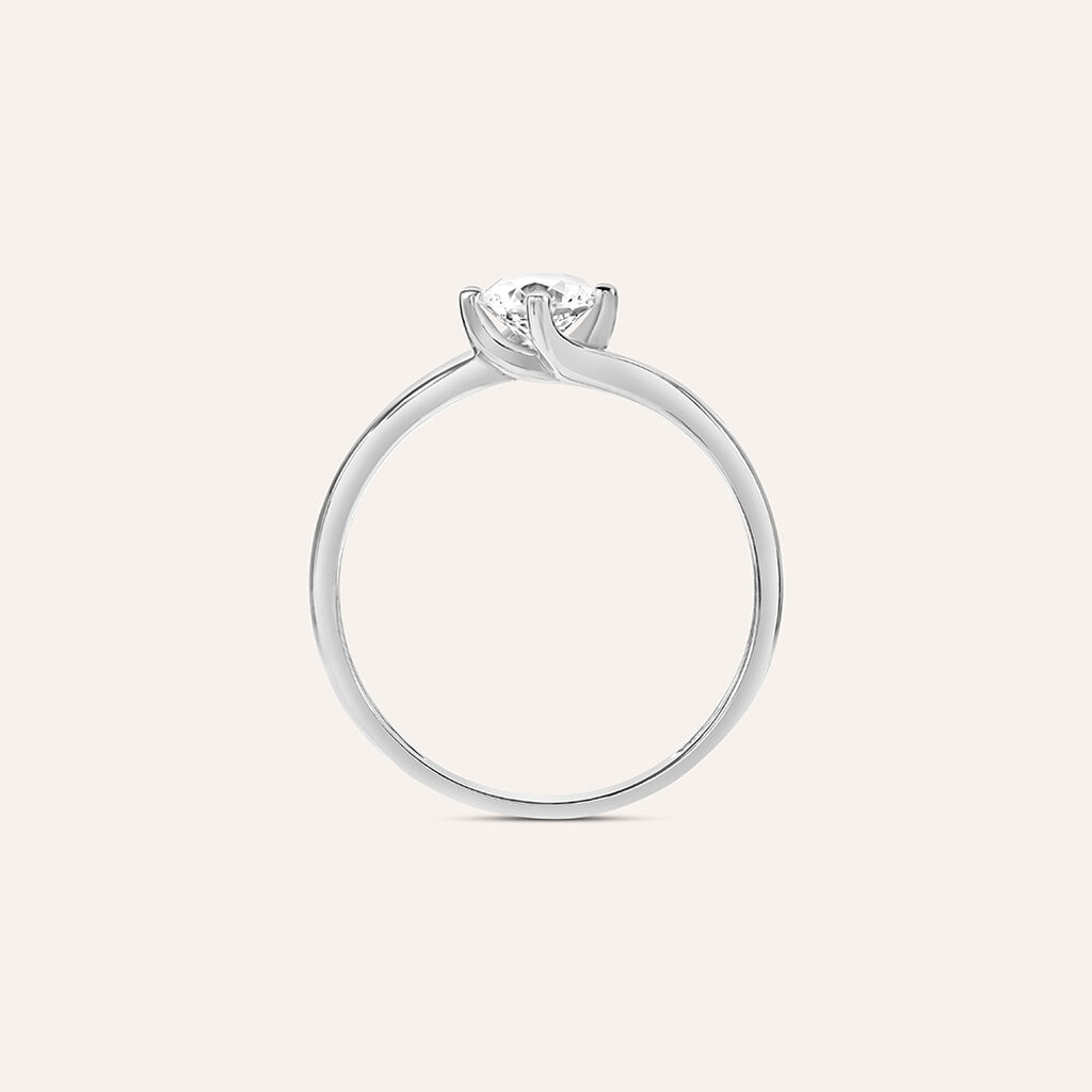 Anello Solitario Claire Oro Bianco Cubic Zirconia - Anelli con Pietre Donna | Stroili