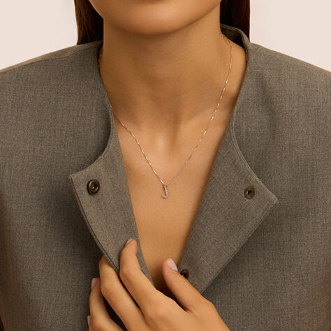 Collana Diamond Letters Oro Bianco Diamante - Collane Donna | Stroili