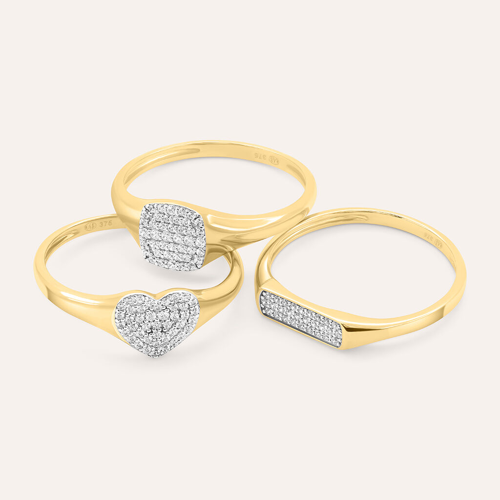 Anello Chevalier Claire Oro Giallo Cubic Zirconia