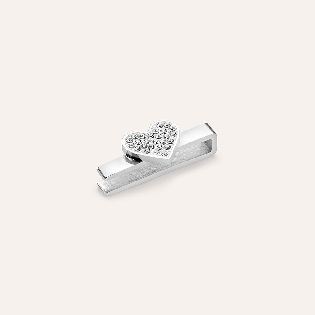 Charm in Acciaio Rosato con Cristalli Bianchi Compatibile con Stroili Smartwatch Square - Stroili Donna | Stroili