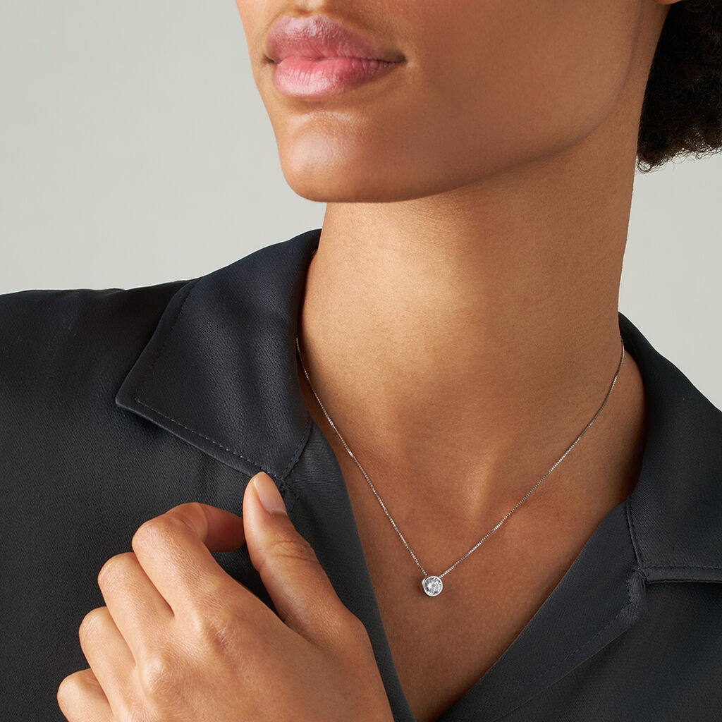 Collana Punto Luce Silver Elegance Argento Rodiato Cubic Zirconia - Collane Punto Luce Donna | Stroili