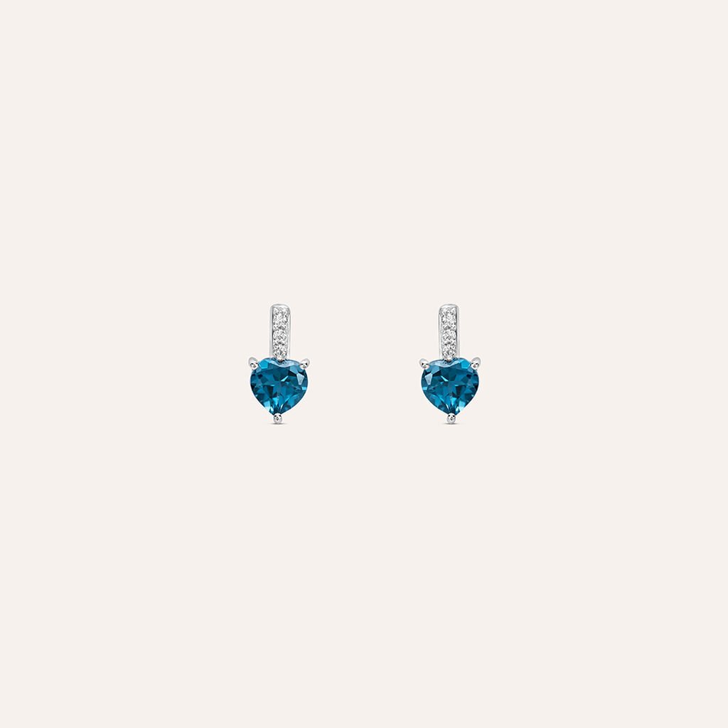 Orecchini Lobo Punto Luce Amélie Oro Bianco Topazio Cubic Zirconia - Orecchini a Lobo Donna | Stroili