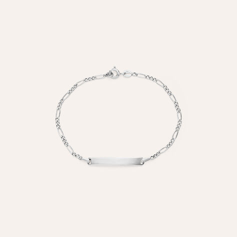 Bracciale Con Targhetta Holy Oro Bianco - Bracciali con Incisione Bambino | Stroili