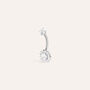 Piercing Ombelico Punto Luce Moonlight Titanio ASTM F316 Cubic Zirconia