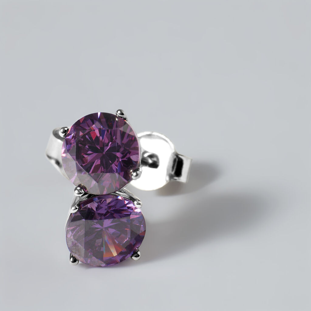Orecchini Lobo Punto Luce Silver Rainbow Argento Rodiato Cubic Zirconia - Orecchini a Lobo Donna | Stroili