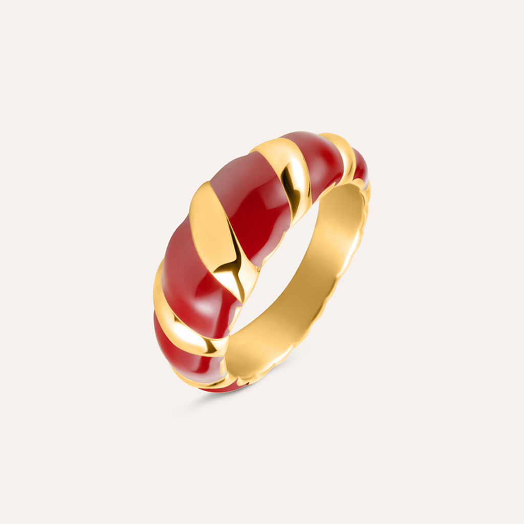 Anello Fascia Radiance Acciaio Dorato