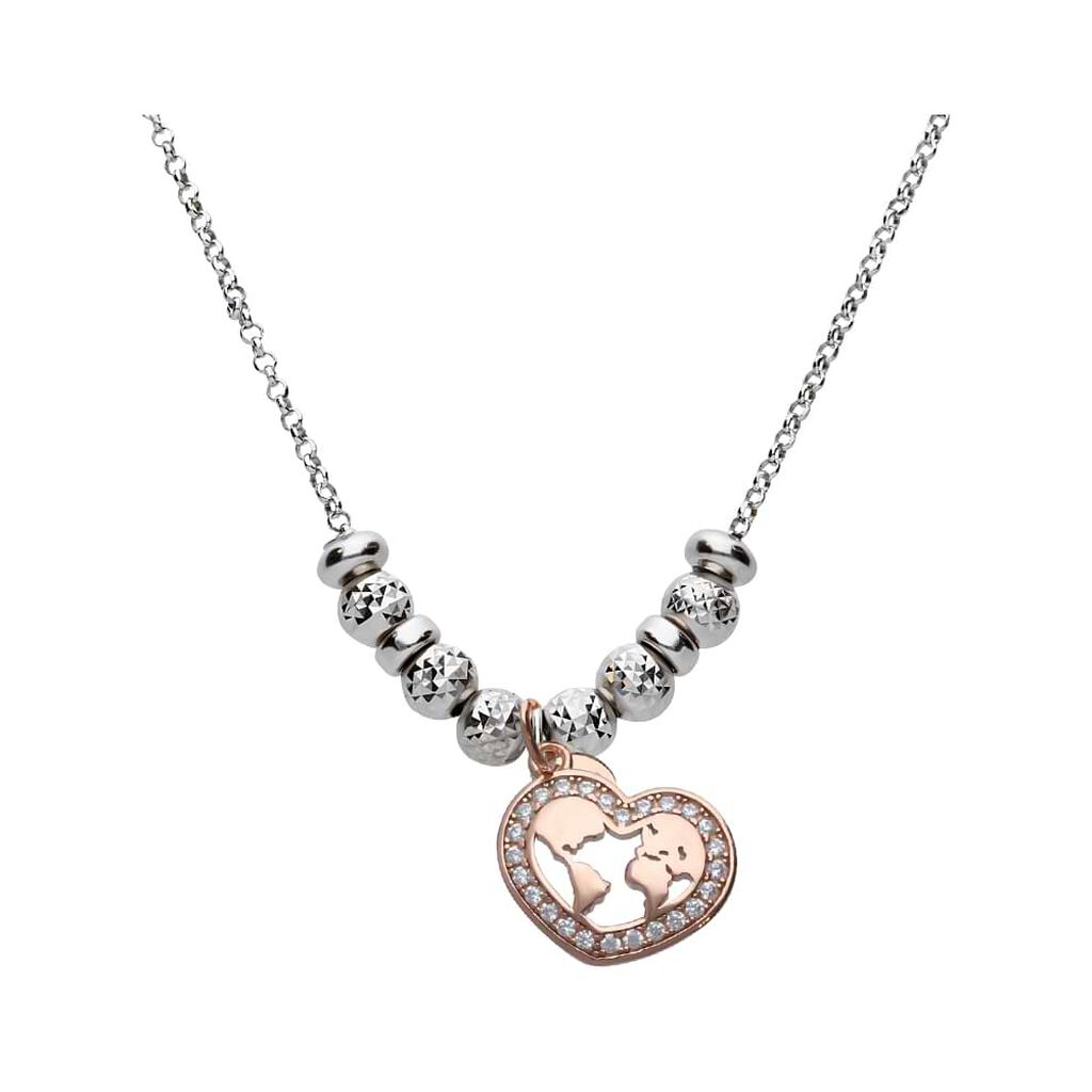 Pendente Love Beats Argento Rosa Cubic Zirconia - Ciondoli Donna | Stroili