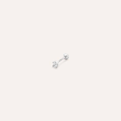 Piercing Orecchio Punto Luce Tragus Helix Conch Ear Shine Oro Bianco Cubic Zirconia - Piercing Orecchio Donna | Stroili