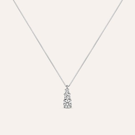 Collana Trilogy Claire Oro Bianco Cubic Zirconia - Gioielli Donna | Stroili