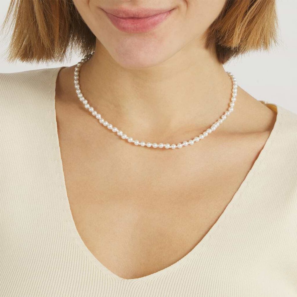 Collana Silver Pearls Argento Rodiato Perla sintentica - Collane Donna | Stroili