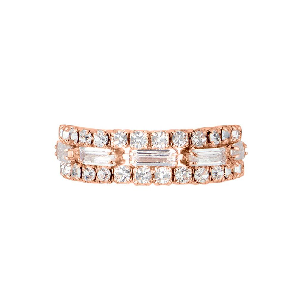 Anello Fantasia Romantic Shine Metallo Rosa Cristallo - Anelli con Pietre Donna | Stroili