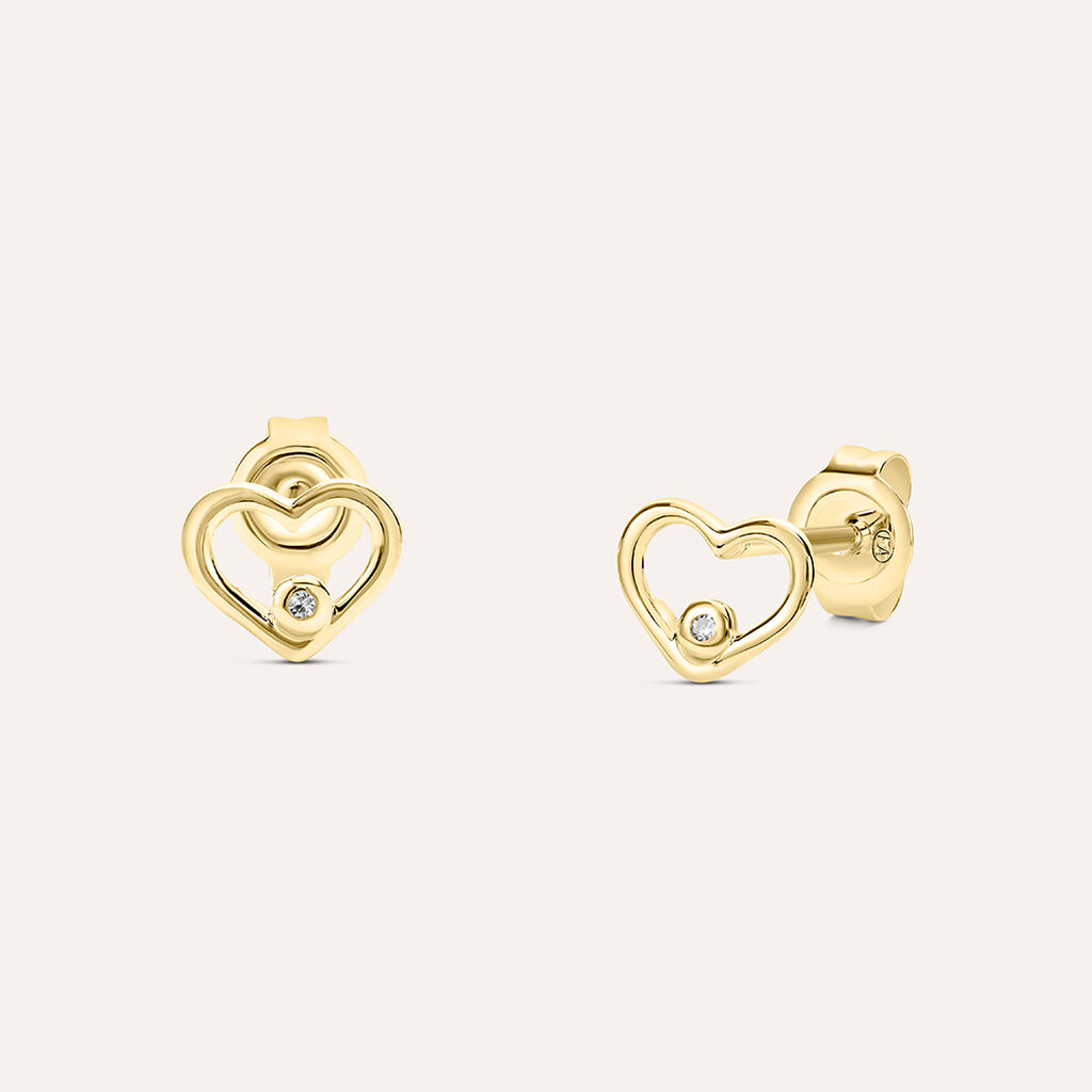 Orecchini Lobo Sophia Oro Giallo Diamante