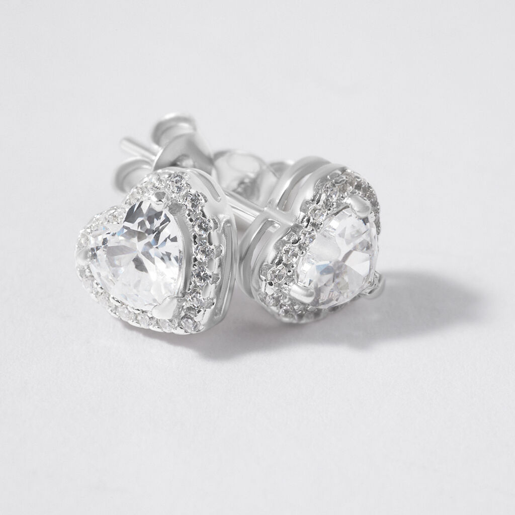 Orecchini Lobo Silver Elegance Argento Rodiato Cubic Zirconia - Orecchini a Lobo Donna | Stroili