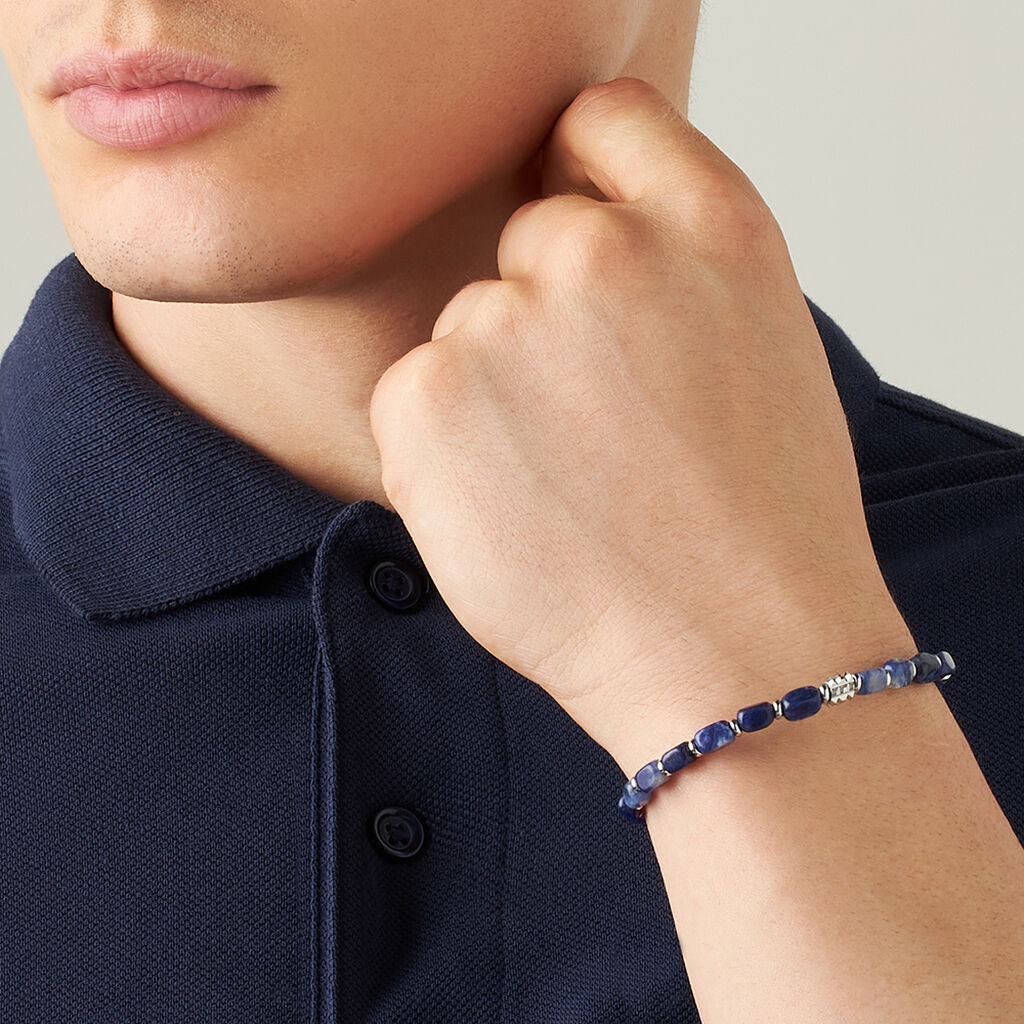 Bracciale Man Code Acciaio Sodalite - Bracciali Uomo | Stroili