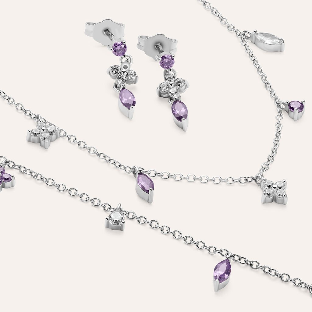 Collana Silver Elegance Argento Rodiato Cubic Zirconia