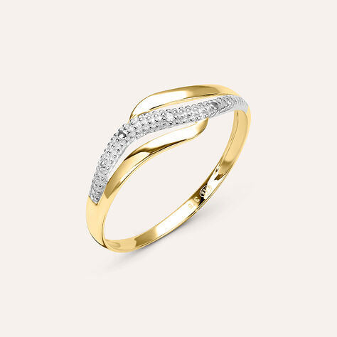 Anello Fascia Sophia Oro Bicolore Diamante - Anelli con Pietre Donna | Stroili