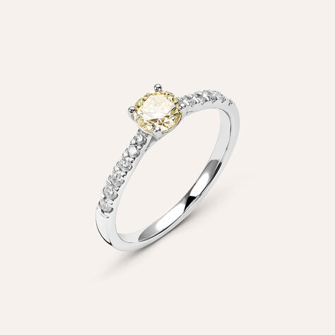Anello Solitario Diamade Oro Bianco Diamante Lab-Grown - Anelli con Pietre Donna | Stroili