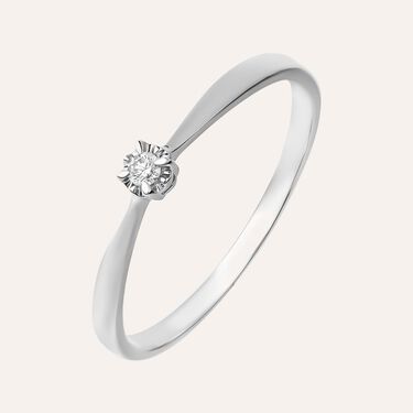 Anello Solitario Diamazing Oro Bianco Diamante