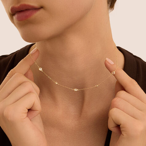 Collana Multi Punto Luce Claire Oro Giallo Cubic Zirconia - Collane Punto Luce Donna | Stroili