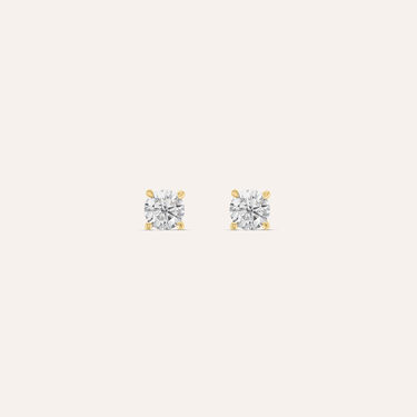 Orecchini Lobo Punto Luce Claire Oro Giallo Cubic Zirconia