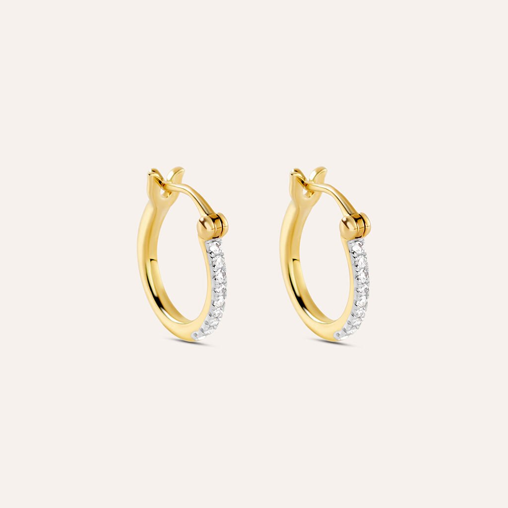 Orecchini A Cerchio Grace Oro Giallo Diamante