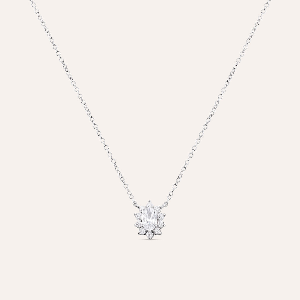 Collana Silver Elegance Argento Rodiato Cubic Zirconia