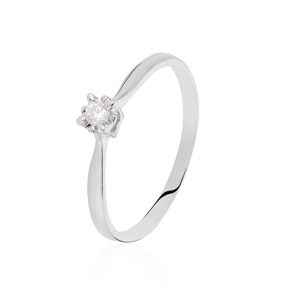 Anello Solitario Diamazing Oro Bianco Diamante