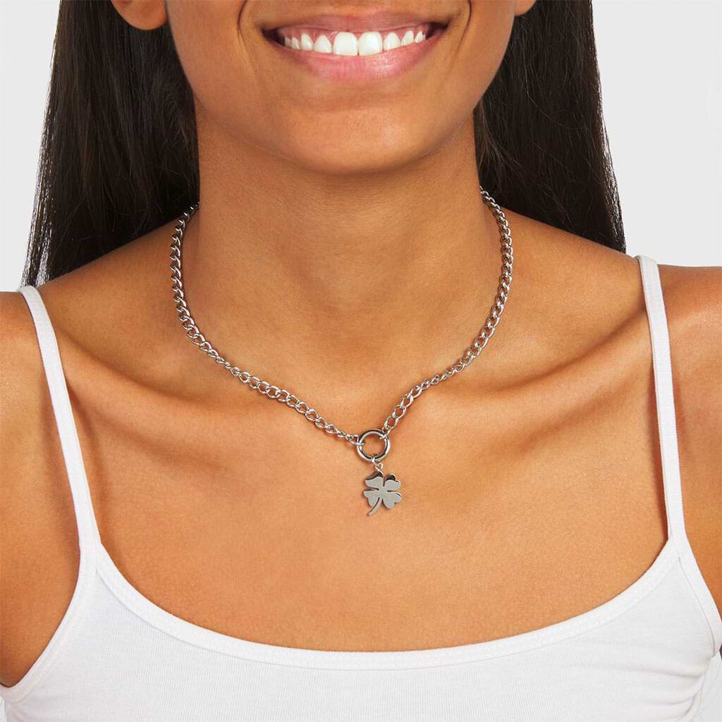 Collana Lady Code Acciaio Quadrifoglio - Collane Donna | Stroili