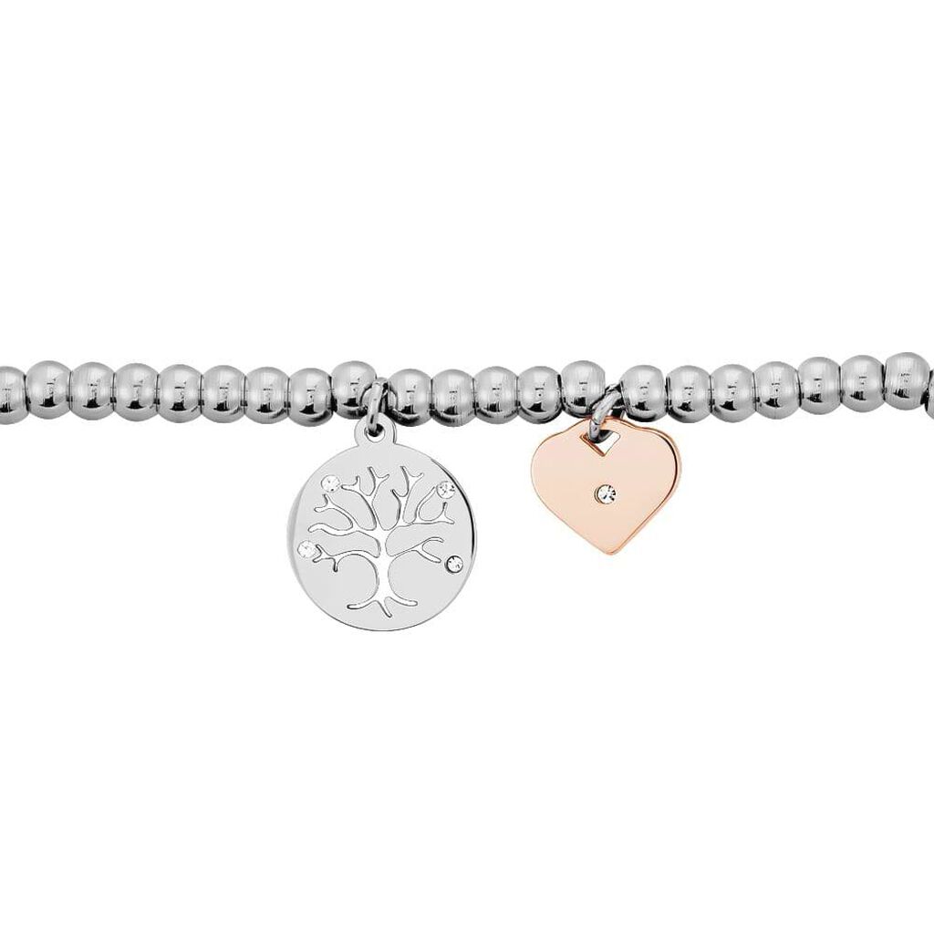 Bracciale Lady Chic Acciaio Bicolore Bianco / Rosa Cristallo - Bracciali Love Donna | Stroili