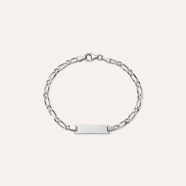 Bracciale Con Targhetta Silver Baby Argento Rodiato