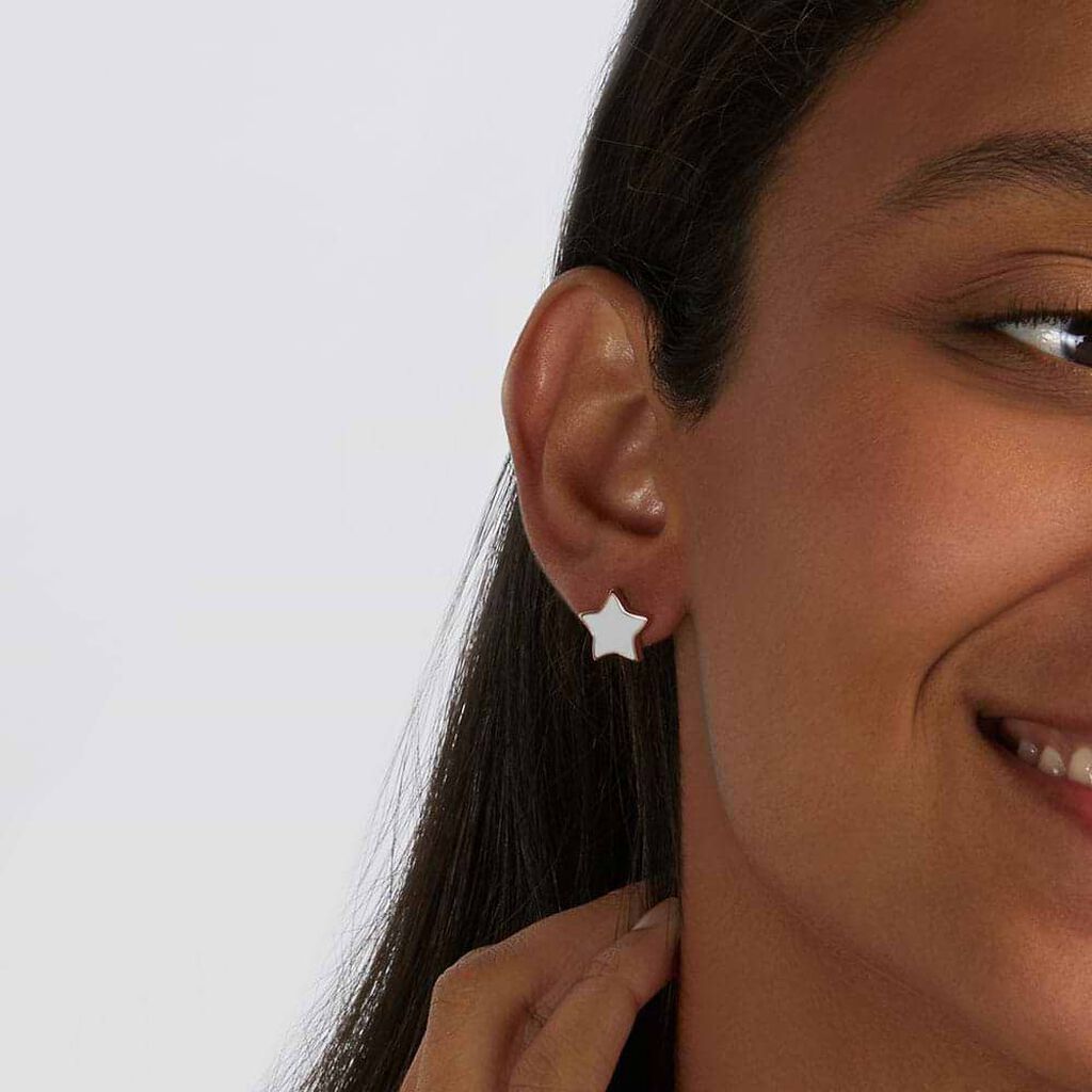 Orecchini a lobo Lady Sweet Acciaio Rosato Stella marina