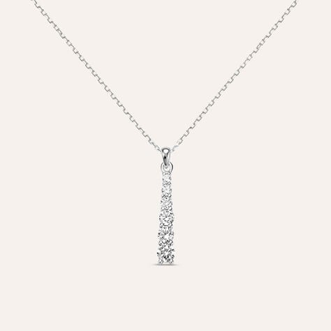 Collana Claire Oro Bianco Cubic Zirconia - Collane Donna | Stroili