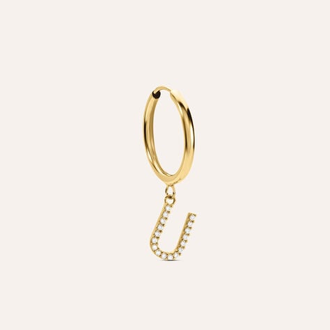Mono Orecchino A Cerchio Toujours Oro Giallo Cubic Zirconia - Mono Orecchino Donna | Stroili