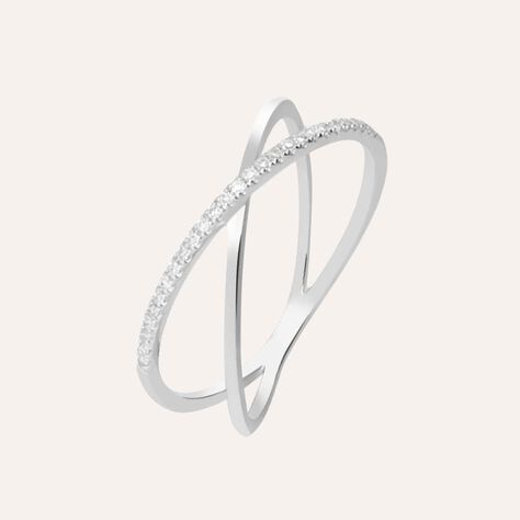 Anello in oro bianco con diamanti 0.081 ct - Anelli Donna | Stroili