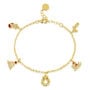 Bracciale Christmas Collection Ottone Dorato Cristallo