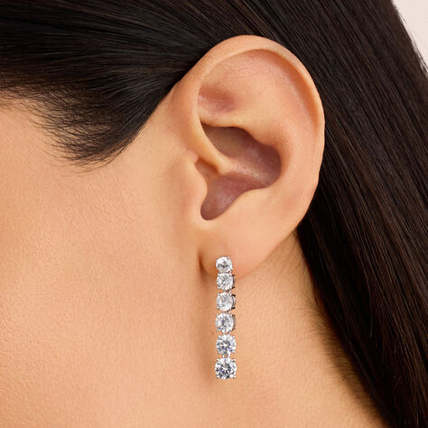 Orecchini Pendenti Tennis Silver Elegance Argento Rodiato Cubic Zirconia - Orecchini Pendenti Donna | Stroili