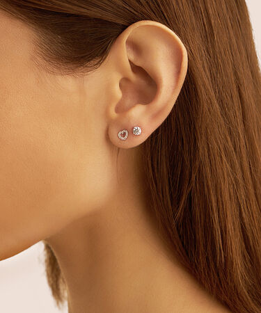 Orecchini Lobo Claire Oro Bianco Cubic Zirconia