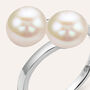 Anello Contrarie Silver Pearls Argento Rodiato Perla sintentica