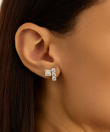 Orecchini Lobo Trilogy Silver Elegance Argento Rodiato Cubic Zirconia