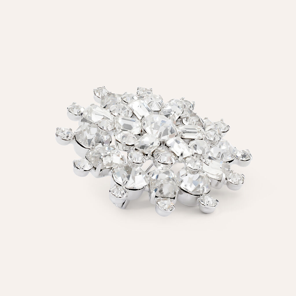 Spilla Romantic Shine Ottone Cristallo