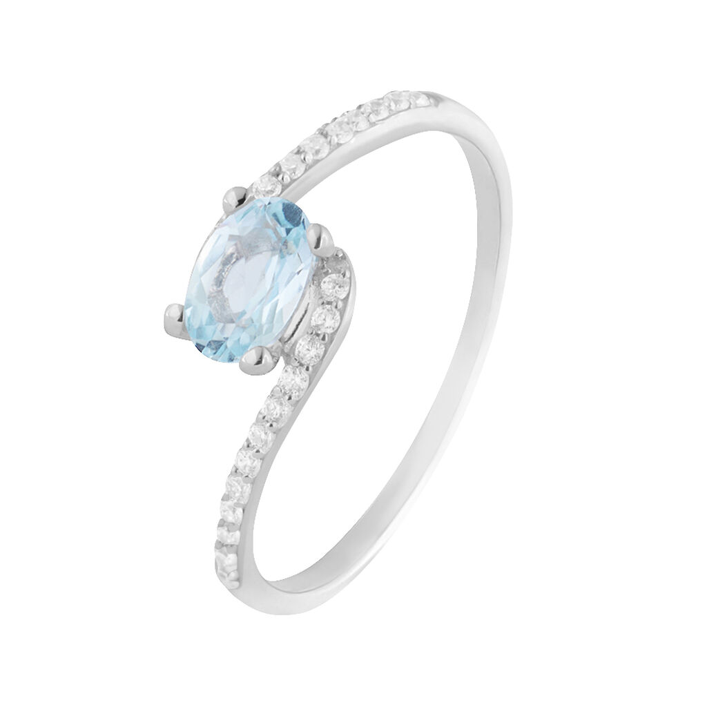 Anello Solitario Amélie Oro Bianco Topazio Cubic Zirconia - Anelli con Pietre Donna | Stroili