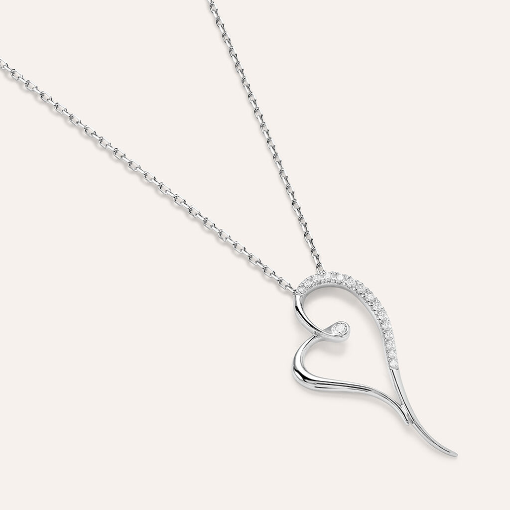 Collana Claire Oro Bianco Cubic Zirconia - Collane Donna | Stroili